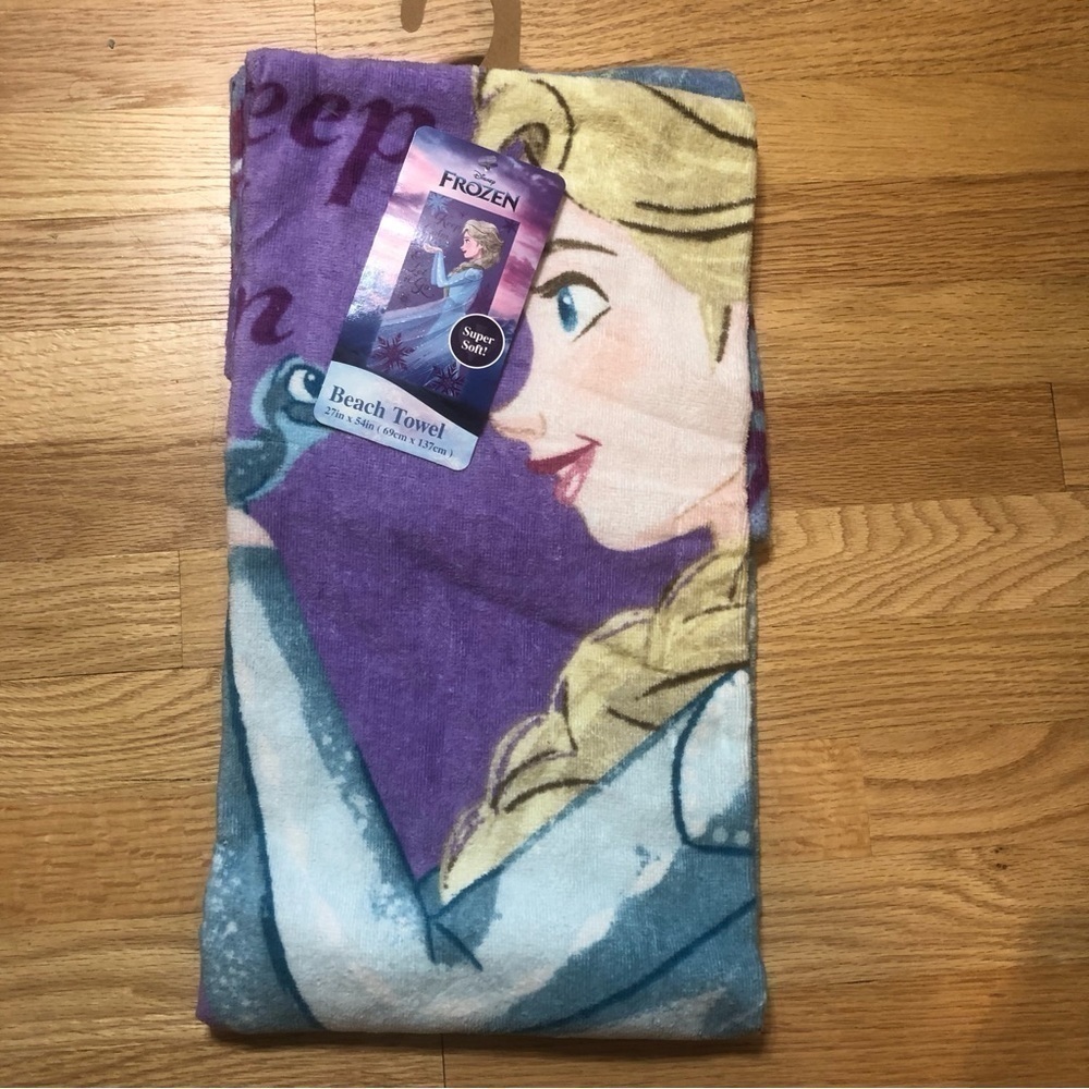 Frozen Beach Towel Disney Elsa Blue Purple NEW Super Soft